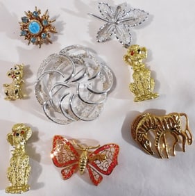 (8) Brooches