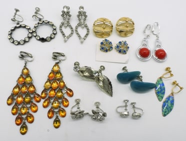 (11) Pair Of Screw Backs & Clip Ons