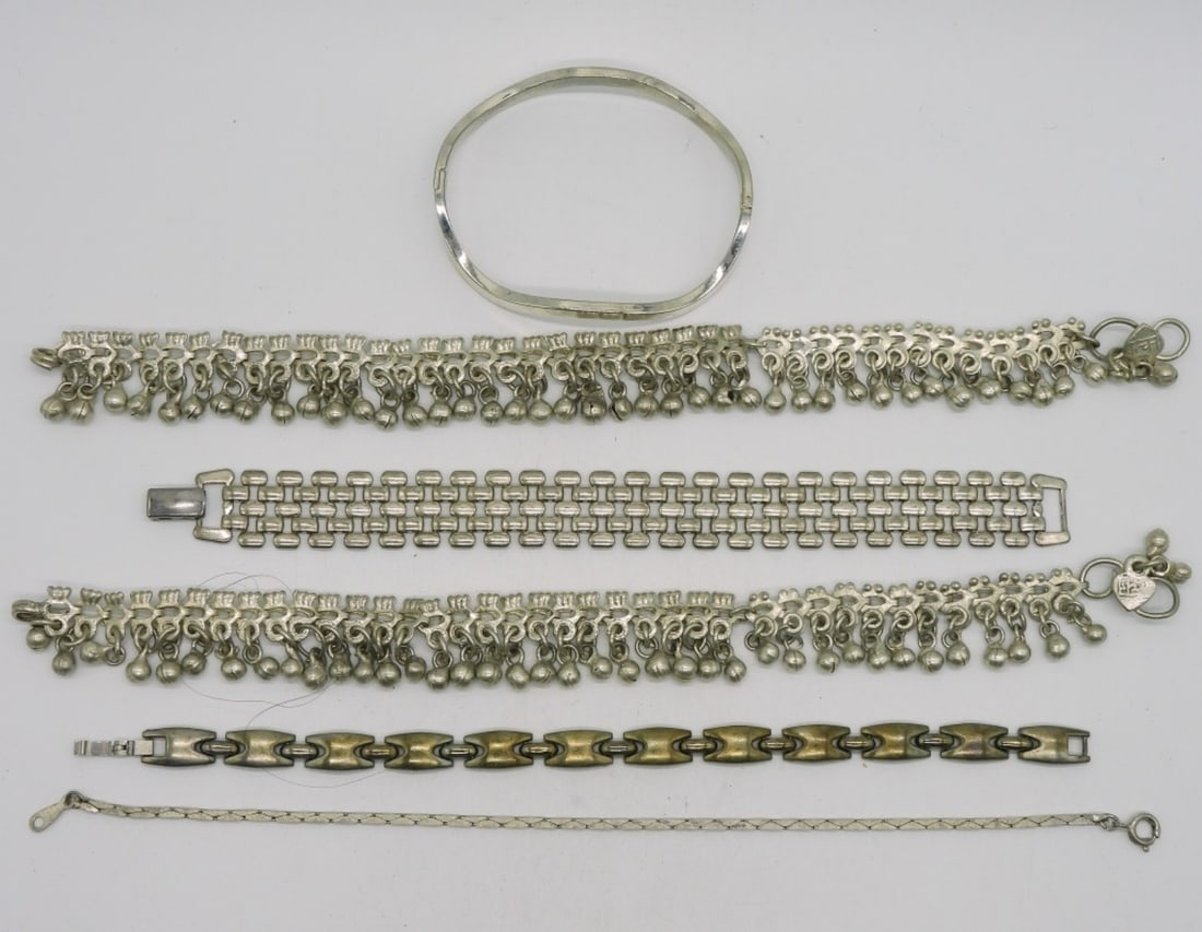 (6) Silver-Tone Bracelets: Beautiful bracelets