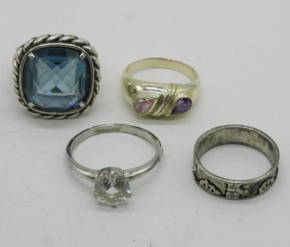 (4) Womens Rings: Various sizes and designs