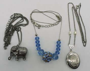 (3) Silver-Tone Necklaces