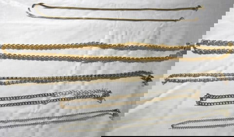 (6) Gold & Silver-Tone Chain Necklaces