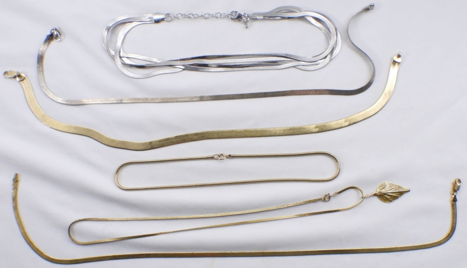 (6) Thicker Gold & Silver-Tone Necklaces (1 of 1)