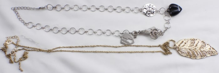 (2) Silver-Tone & Gold-Tone Necklaces
