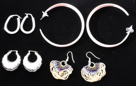 (4) Pairs Of Earrings