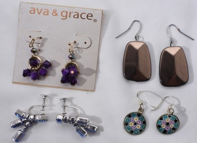 (4) Pairs Of Earrings