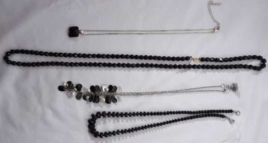 (4) Black Necklaces