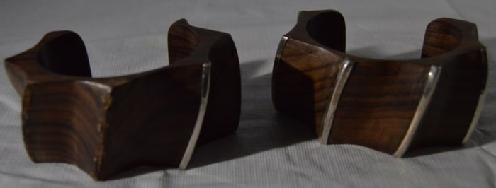 (2) Wooden Cuff Bracelets