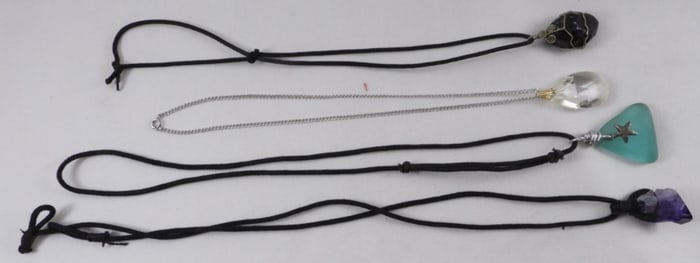 Variety Of (4) Crystal Necklaces