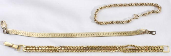 (3) Chain Bracelets