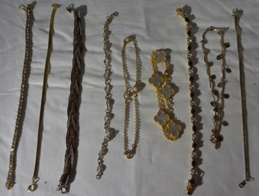 (9) Gold-Tone Womens Bracelets