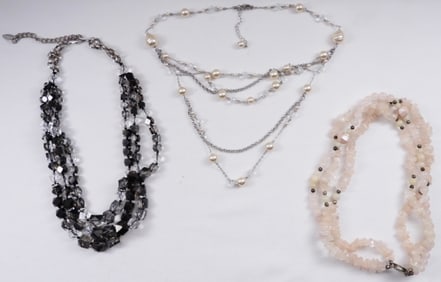 (3) Womens Layered Necklaces