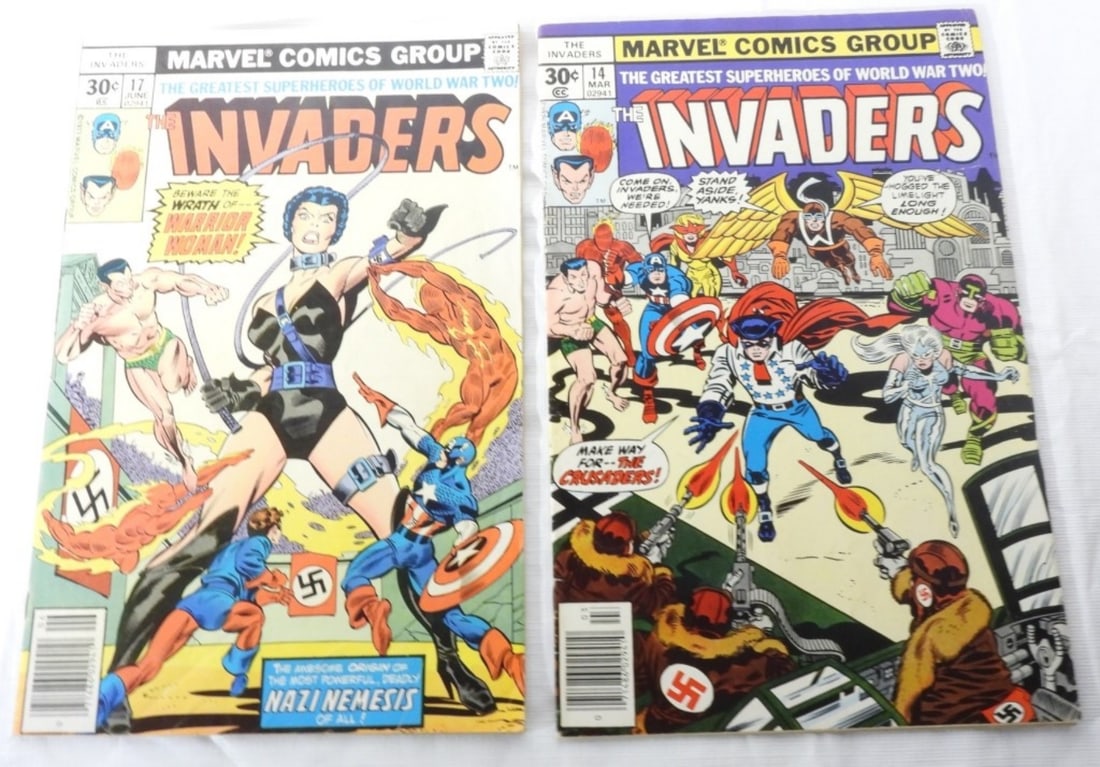 (2) Marvel The Invaders Numbers 14 & 17: Bid with the number one Auction House!