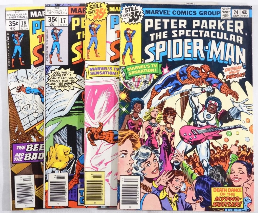 (4) Peter Parker The Spectacular Spider-Man: Numbers: 16, 17, 24,& 26