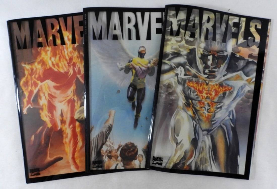 1994 Marvels Books 1-3: artist Alex Ross and writer Kurt Busiek, books 1-3, F