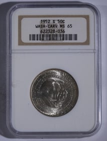 1952-S Wash-Carv Commem Half, NGC MS-65
