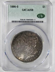 1886-S Morgan Dollar, CAC AU-58