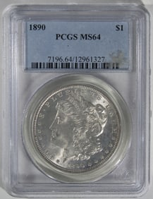 1890 Morgan Dollar, PCGS MS-64