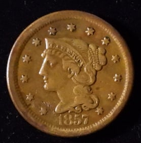 1857 Large Date Matron Head Cent