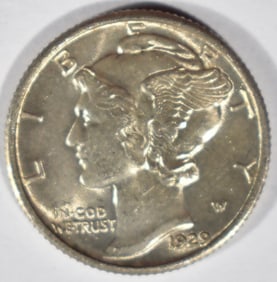 1929 Mercury Dime