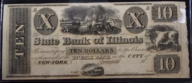 State Bank Of Illinois Ten Dollars
