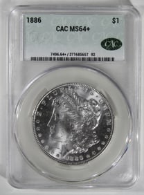 1886 Morgan Dollar, CAC MS-64+