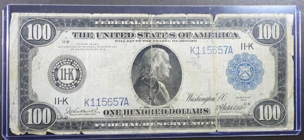 Series of 1914 $100 Bill 11-K
