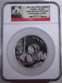 2013 5oz China Medal, NGC PF-69 UC
