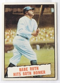 Babe Ruth Hits 60th Homer TOPPS 401
