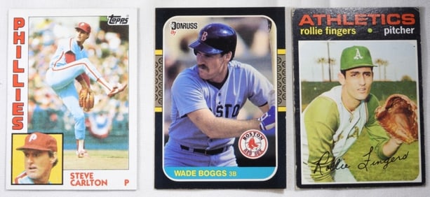(3) Various Baseball Cards
