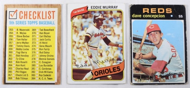 (3) Baseball Cards