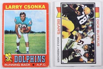 Larry Csonka & Dick Butkus Football Cards