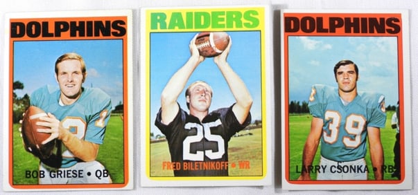 (3) Football Cards