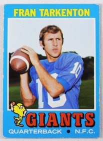 Fran Tarkenton Player Card