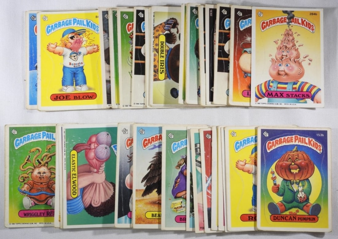 Variety Of (49) Garbage Pail Kids Cards: unsearched, unidentified, duplicates may be possible, various conditions