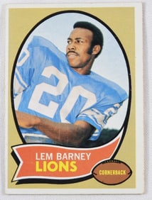 Lem Barney Football Card