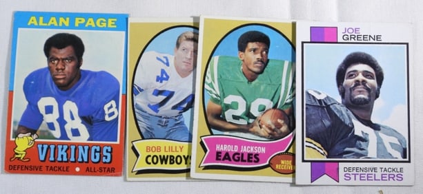 (4) Various Football Cards