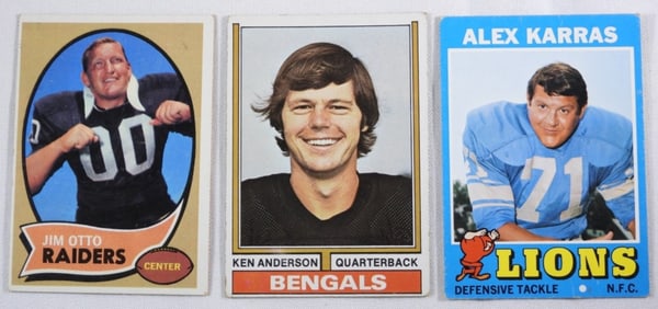 (3) Football Cards