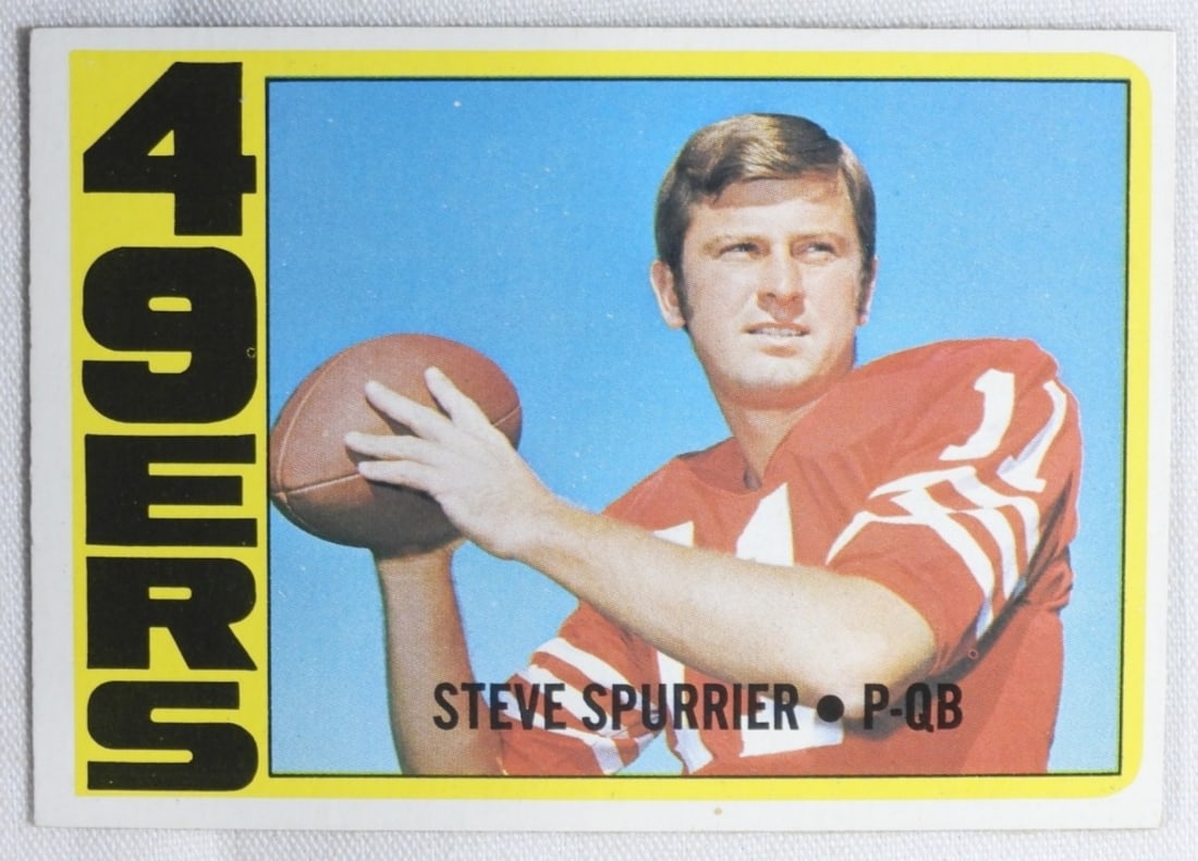Steve Spurrier Rookie Football Card: Very good condition, no issues