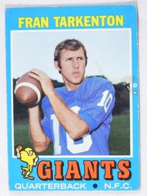 Fran Tarkenton TOPPS Football Card