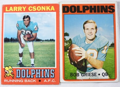 Bob Griese & Larry Csonka TOPPS Card