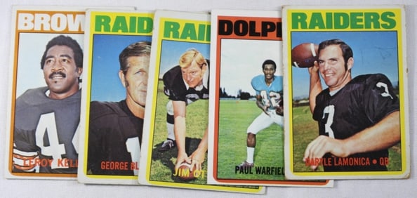 (5) TOPPS Football Cards