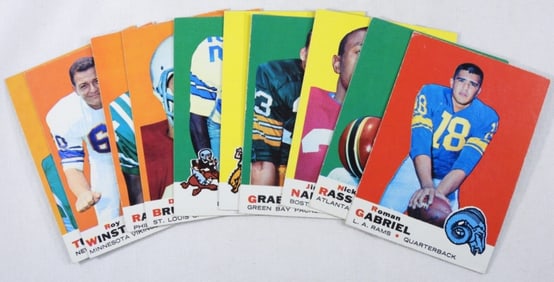 (10) Various TOPPS Football Cards