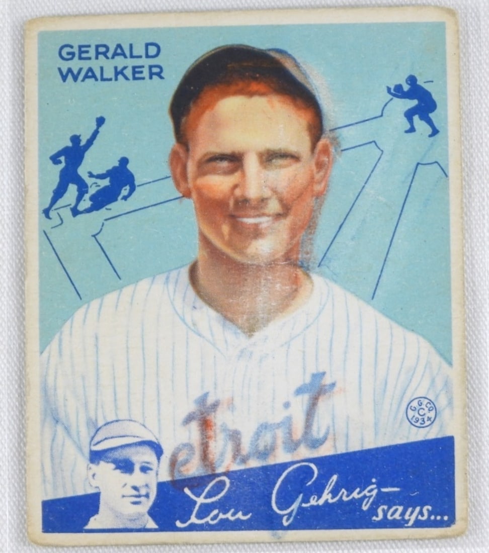 Gerald Walker 1934 Series Number 26: G. (There is some discoloration in the middle of the card.)