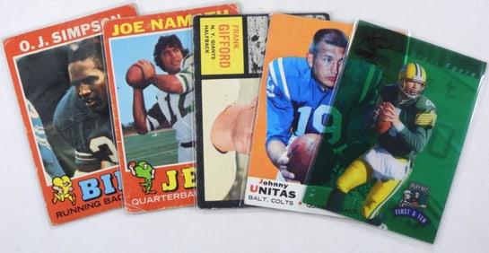 (5) Football Cards
