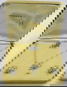 Gorgeous 925 Matching Necklace Earring Set