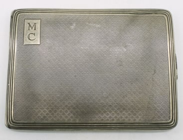 1919 Antique Sterling Engraved Wallet