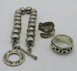 HI Ho Silver 925 Bracelet & Sterling Rings