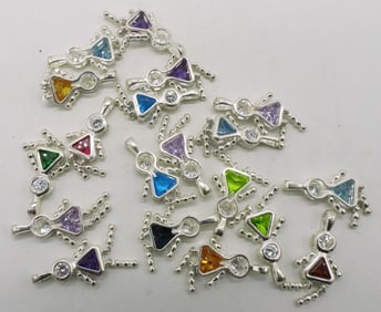 19 Sterling Gemstone Girl Pendants