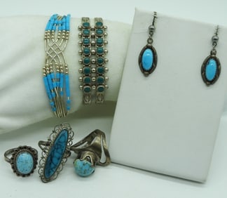 Sterling Vintage Turquoise Jewelry